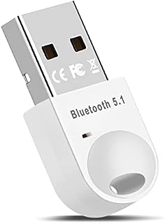 Adapter Bluetooth PC, USB Bluetooth 5.1 Dongle EDR Bluetooth Stick do komputerów stacjonarnych, laptopów kompatybilny z Windows 11/10/8/7, biały