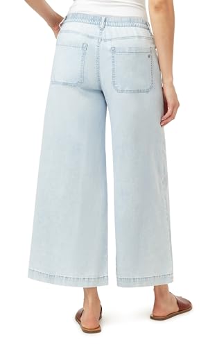 WallFlower Women's Tomboy Relaxed 29" Palazzo Denim Mid-Rise Insta Dreamy Juniors Jeans2