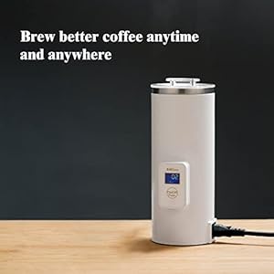 Portable Coffee Maker 8 OZ - Single Serve Coffee Percolator - Tea Maker - Electric Kettle - 304 Stainless Steel - AC 110-120V White Suitable for Indoors Portable Coffee Maker 8 OZ Single Serve Coffee Percolator Tea Maker Electric Kettle 304 Stainless Steel AC 110 120V White Suitable for Indoors