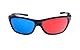 Rot und Blau/Blaugruen Anaglyph Einfacher Stil 3D-Brille fuer 3D Film Spiel (Extra Upgrade-Stil)
