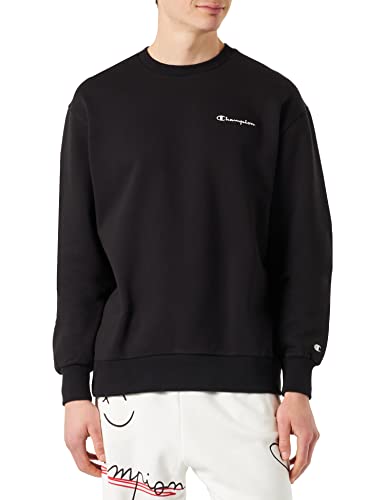 Champion Herren Eco Future Fleece Custom Fit Crewneck Hoodie, Nero, M