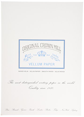 Original Crown Mill Classic Line Schreibblock, A4-Format, Velin-glatt, Weiß, 50 Stück Cover