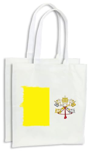 MERCHANDMANIA PACK 2 BOLSAS bandera vaticano pais gobierno cristiano papa cocina compra kitchen
