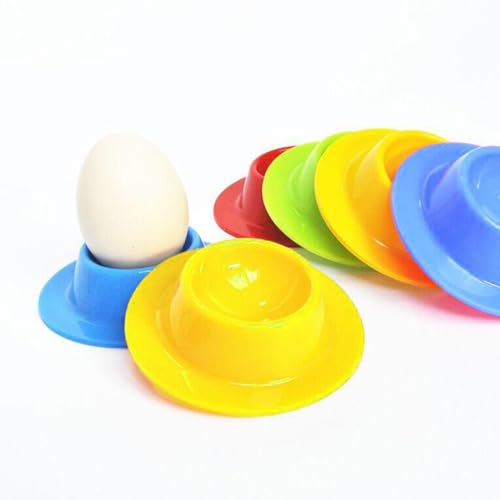 Soulnioi Egg Holder Set in 4,Boiled Egg Silicone Holder,Silicone Egg Cup Egg Stand Tray,for Kitchen Boiled Eggs Breakfast,Store Egg Cups/Holders - Image 2