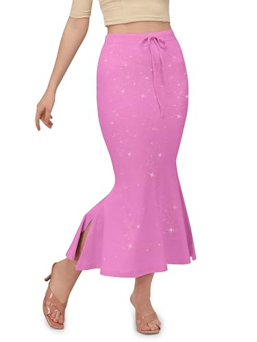 Image of Mehrang Stretchable Shimmer Saree Shapewear Petticoat for Women, Skirts for Women,Shape Wear Dress for Saree