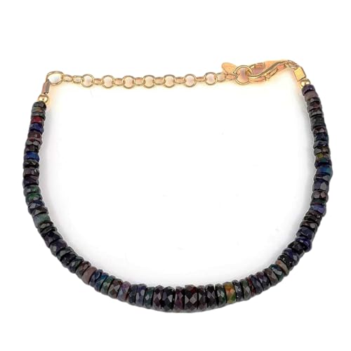 Bracelet en opale éthiopienne LKBEADS perles à facettes 3-6mm