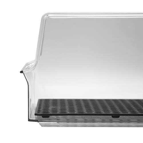 Spectrum Diversified Hexa In-Fridge Stackable Tall Bins For Storage, Organization, And Easy Access For Cans Of Soda, Beer, Energy Drinks, Seltzer, And More, Large, Clear #TOP2