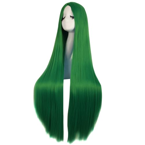 Image of MapofBeauty 40 Inch /100 cm Fashion Straight Long Costume Cosplay Wig (Grass Green)