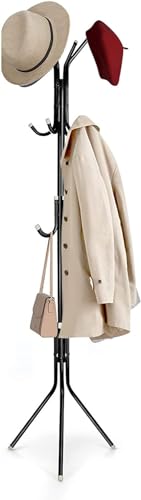 مارك كيو حامل تعليق الملابس مع 12 خطاف، رف معطف للقبعات وشنط...