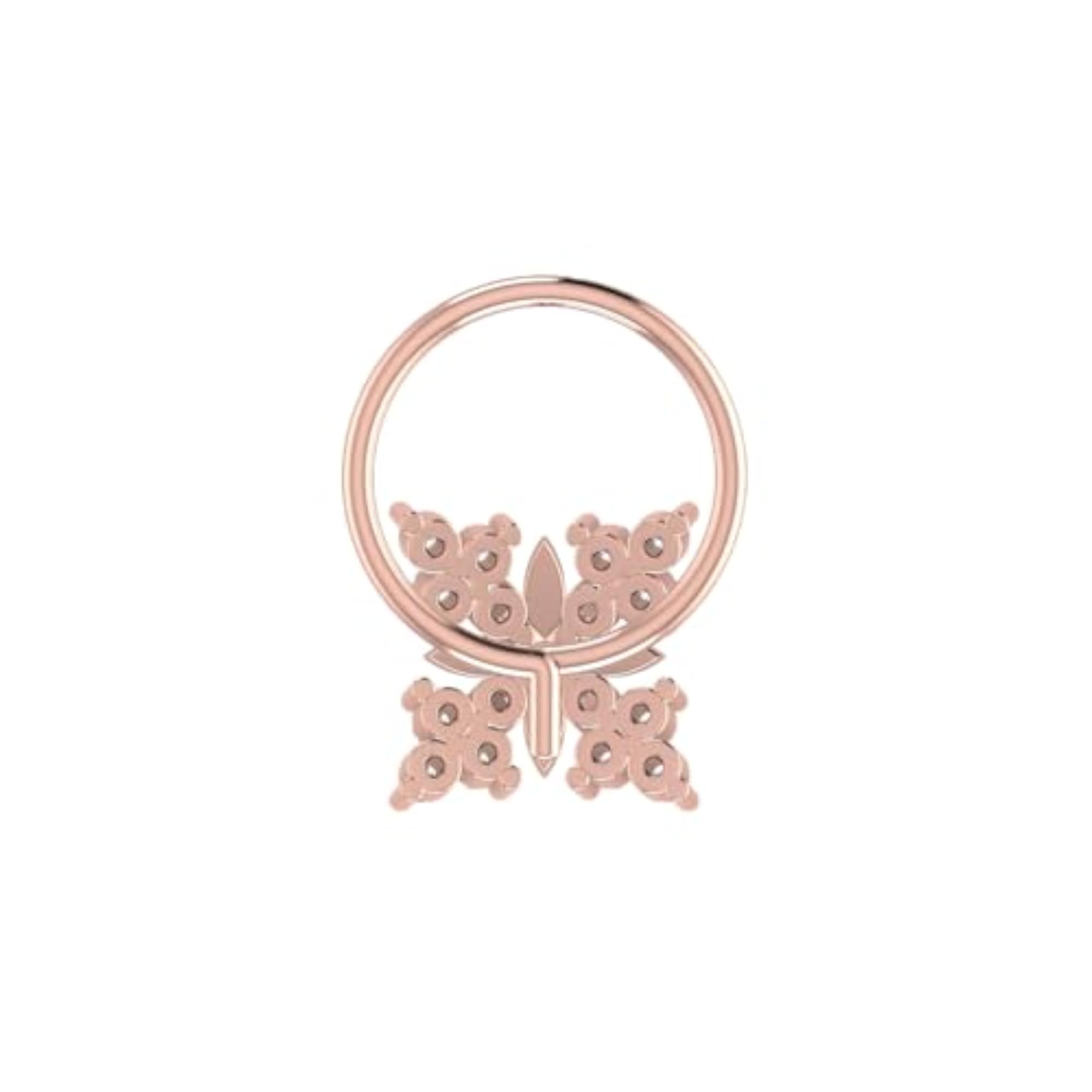 Women's 9K BIS Hallmarked Rose Gold Stud Nosering