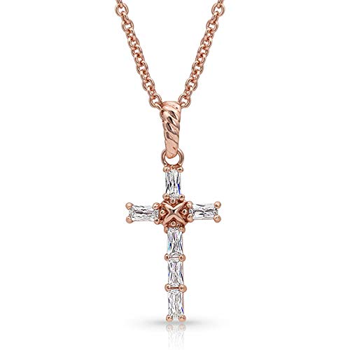 Montana Silversmiths Western Lifestyle Women's Cross Necklace (Entwined Rose Gold)