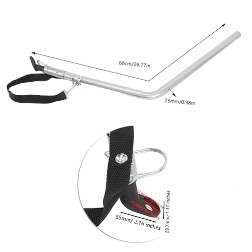 Miniatura 2 de Sixrun Acoplador De Enganche De Remolque De Bicicleta, Conector De Conector De Acero Adaptador De 740 Mm, Para Silla De Paseo Con Pintura A Prueba De Oxidación, Mascotas Para Niños