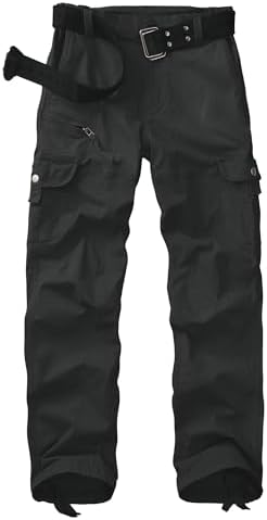 yeyity Cargohose Damen Hosen Multi Taschen Baumwolle Arbeitshose | Relaxed-Fit Atmungsaktiv Outdoorhose Trekkinghose Stretch Wanderhose Militär Hose Streetwear Taktische Hose