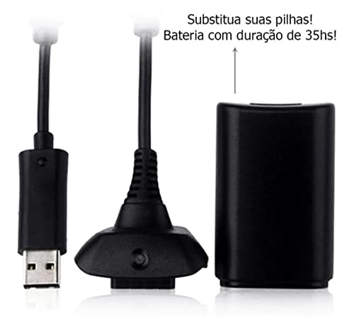 Kit 2 Baterias Carregador Controle Xbox 360