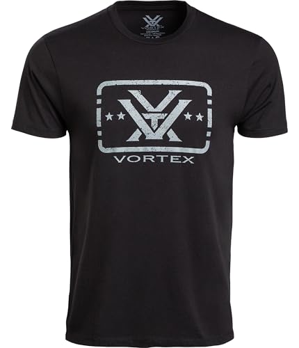 Vortex Men's Trigger Press Short Sleeve T-Shirts (US, Alpha, Large, Regular, Regular, Standard, Black)