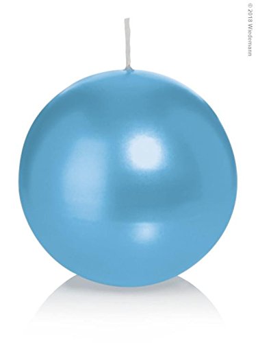 6 Candele a sfera 80 mm (blu ghiaccio)