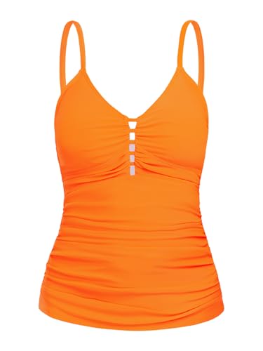 Ocean Blues Haut Tankini Femme Grande Taille Col Haut Bleu Ciel XXXX-Large