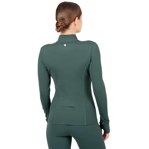 Image of YITTY Active Women's Ultraluxe Full Zip Jacket, Athleisure, 4-Way-Stretch, Thumbholes