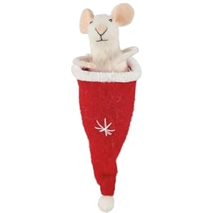 Primitives by Kathy Critter Santa Hat Mouse