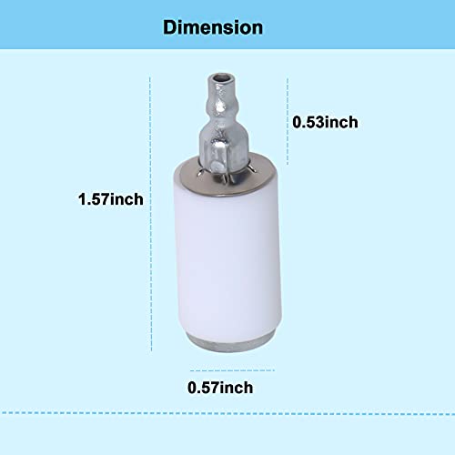 Podoy 530095646 Fuel Filter For Compatible With Poulan Chainsaw 2050 2150 2375 Weedeater Craftsman Trimmer Chainsaw Blower # 530010897 530014362 530014815 530023364 530047004 530095649 (Pack Of 15) #TOP1