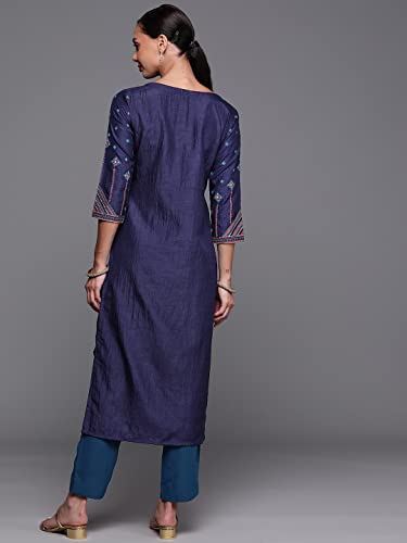 Image of INDO ERA Women Polyester Straight Fit Printed Straight Kurta (KT9NB8342)