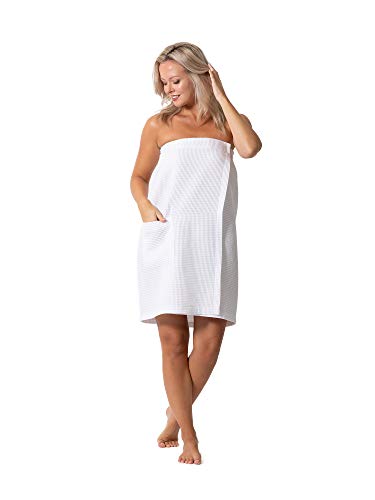 Robe Direct Quick Dry, Lightweight Waffle Spa/Bath Wrap with Adjustable Closure & Elastic Top2
