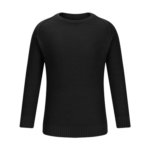Mens Fall and Winter Casual Sweater Slim Fit Solid Crewneck Pullover Tops Soft Warm Long Sleeve Knit Sweaters3