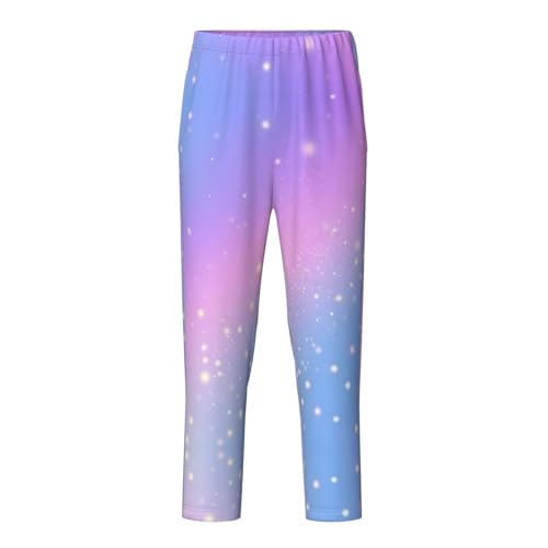 Pajama Pants Pajama Bottoms with Elastic Waistband Sleepwear Lounge PantsColorful Glitter