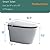Beaunicorn Tankless Smart Toilet Bidet - Built-in Bidet Seat, Auto Flush, Auto Open/Close, Heated Seat, Warm Water & Dry, Adjustable Temperature, Remote Control, White with Black Panel.