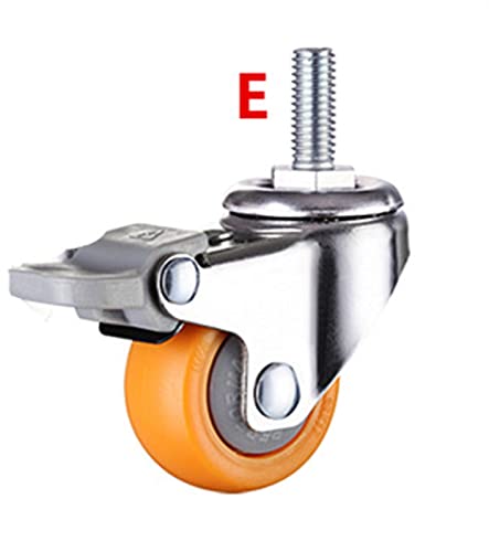 Roulettes pivotantes orange 32mm pour ne plus bloquer vos meubles lourds - 2
