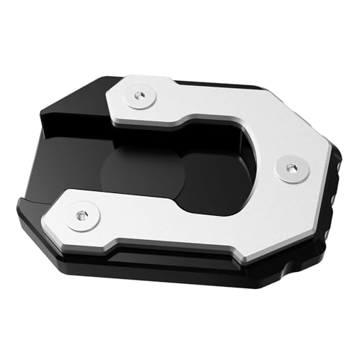 Seitenständer Fuß Motorrad-Ständerplatte Für Kawasaki Für Vulcan S 650S Für VN650 Für EN650 Für Vulcan S Cafe 2015–2024 Seitenständer-Fußpolster Vergrößern Pad(Silber)