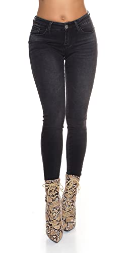 Miss RJ Pantalones vaqueros ajustados para mujer Push Up, Negro , 44 Cover