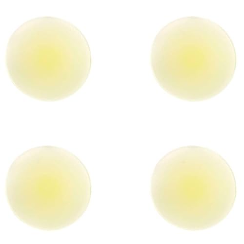 Image of 4 PCS Yellow Acrylic Cup Coasters,9.8cm Round Acrylic Coasters, Heat Resistant Table Protector For Bar/Cafe/Office