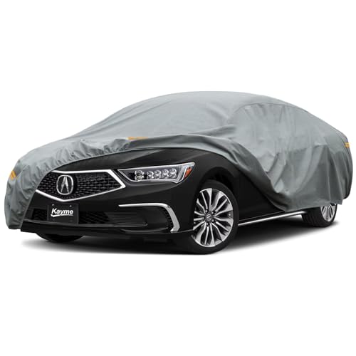 Image of Kayme Heavy Duty Car Cover Custom Fit Acura RL RLX Waterproof All Weather for Automobiles, Full Exterior Covers Sun Rain UV Protection.（Deliver About 3-10 Days）