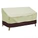 Strapazierfähiger Schutz für Terrassen-Sofas, wasserdicht, Gartenbank-Abdeckung, 210D Oxford-Gewebe, für Gartenmöbel, winddicht, mit Kordelzug, UV-beständig, Sonnenschutz, Beige (210D: 147 x 83 x 79