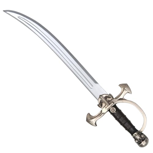 HOTTERCOS Pirate Accessories Including Pirate Sword Eye Patch for Halloween LARP Party Cosplay Dress Up Gifts (A)