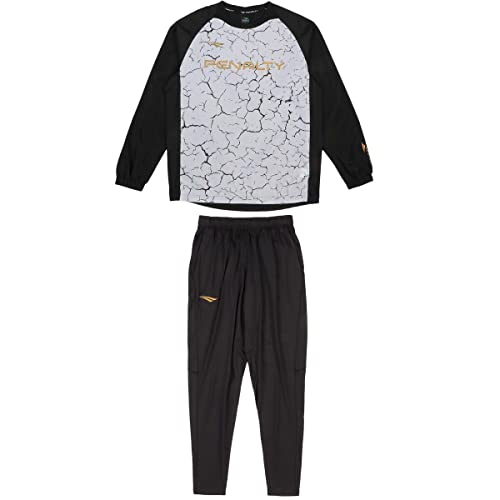 [ペナルティ] メンズ ピステジャケット＋起毛パンツセット 10 ホワイト L サッカー トレーニングウェア