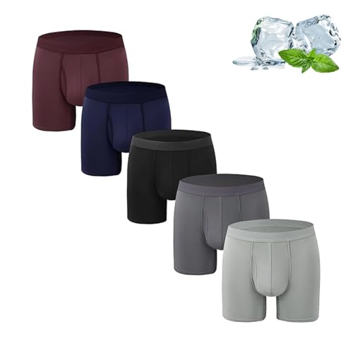 Assence Dual Pouch Boxers, Try Essence Breathable Boxer Briefs Men, Moisture Wicking No Riding up with Comfort Flexible