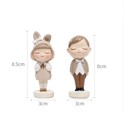 Statuette couple mignon décoration maison moderne et idée cadeau