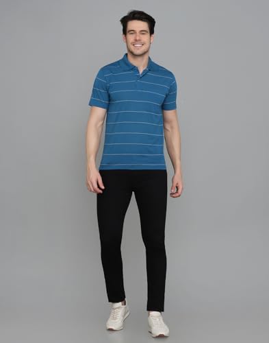 Image of INKKR Striped Polo Neck T-Shirt Dora Combo