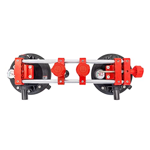 STRAFBRG Colocador de Costuras de Piedra sin Costuras con Ventosa CVacuum de 8 Pulgadas, manómetro Seguro, Herramienta for unir y nivelar Azulejos, instalación en encimera, Fuerte Succión(1PC)