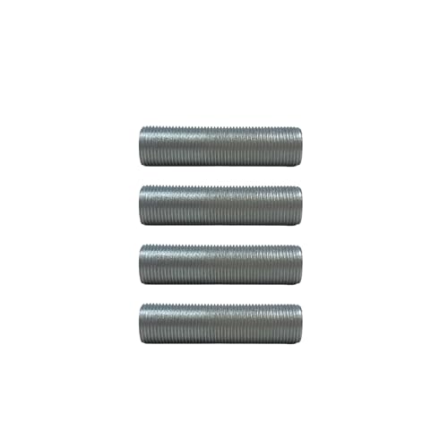 HALOTEC | Pack de 4 tubos metálicos roscados M10x1 cincados | Tubo metálico cincado de 20 mm de largo para portalámparas y partes de lámparas con rosca hembra M10x1| Accesorios de montaje iluminación