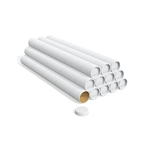 STAPLES 3-in x 30-in White Mailing Tubes, 12/Carton