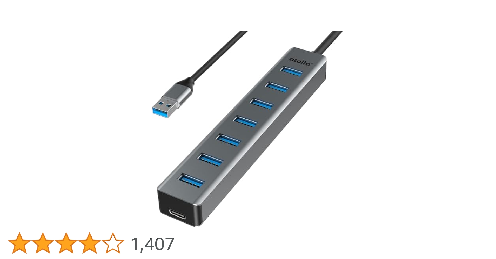 Amazon | atolla USBハブ USB3.0 HUB 7ポート 100cmケーブル