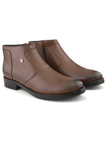 Image of Carlton London Men's Ankle Height Slip On Round Toe Comfortable Boot