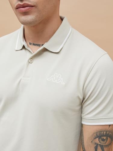 Image of Kappa Men Cotton Regular Fit Solid T Shirt