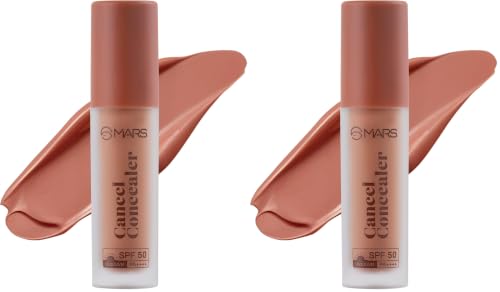 Image of MARS SPF50 PA++++ Cancel Concealer with Radiant Natural Finish (6.0 ml) (09-ORANGE) | Lightweight | Medium to High Coverage | Long-Lasting & Multi-Purpose | Crease Resistant (Pack of 2)