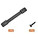 uxcell Speaker Handle Pull Cabinet Grasp Strap Style Spring Steel Handle with Metal End Caps Buckle with Screw Black 2 Pcs