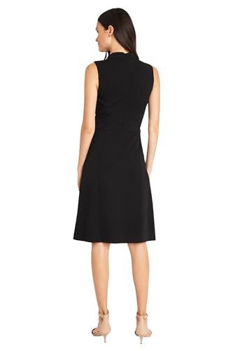 Image of Maggy London Women's Versatile Mock Neck Sleeveless A-line Dress for Women | Womens Dresses