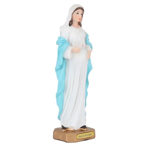 Virgen de la Dulce Espera figura religiosa de resina 6 pulgadas miniatura 2